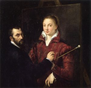 Auguissola. Autoportrait et Bernardino Campi. Catherine Koenig